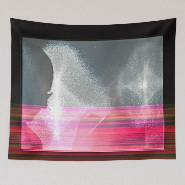 Item preview, Face silhouette , sparkle light, pink lines designed and sold by IdoFriedmanArt.