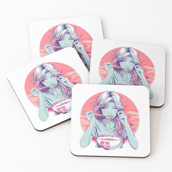 Item preview, Anime Girl Eating Ramen designed and sold by PeelZinc.