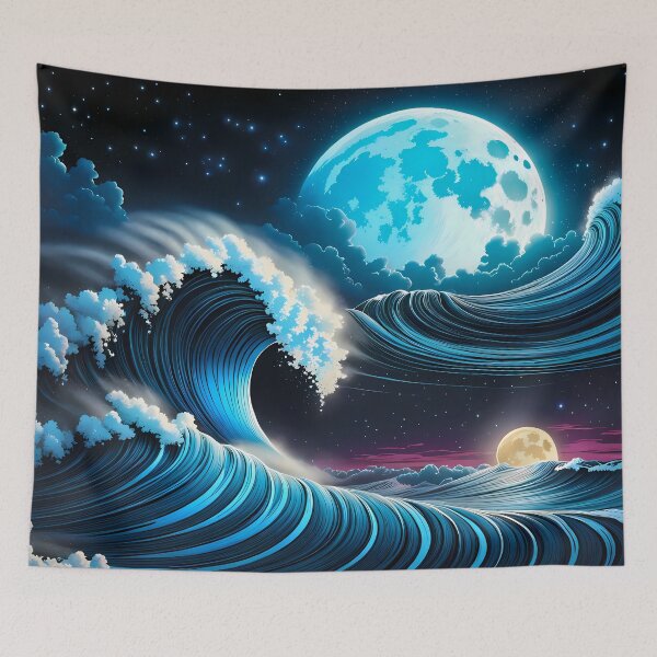 Item preview, Nighttime Wave, Ai Generated Art  designed and sold by ACC .