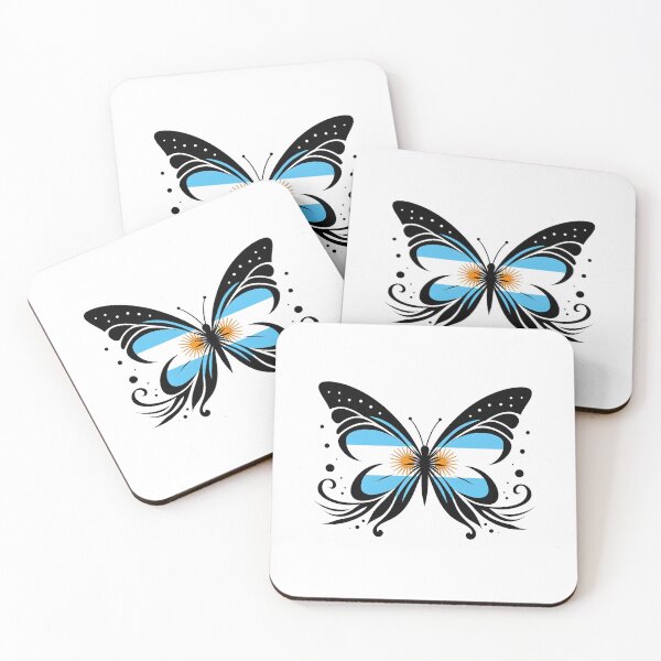 Item preview, Butterfly illustration inspired by the Argentinian flag designed and sold by Palteeshop.