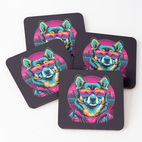 Item preview, Dog with glasses the trend master who redefines canine fashion, inspiring other pets to try out new styles and express their unique personality through wardrobe choices designed and sold by Pulsant  Paintings.