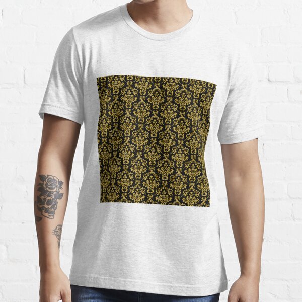 "Black and gold Damask pattern" Tshirt for Sale by RaionKeiji
