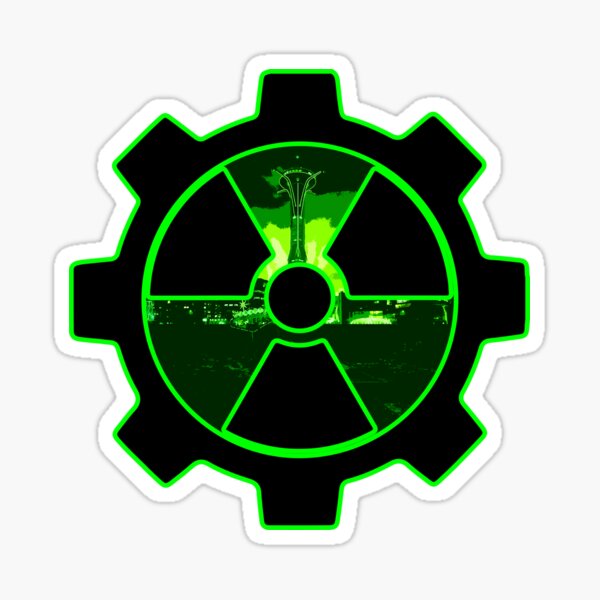 Item preview, New Vegas Fallout Nuclear Vault Logo Symbol 3 4 Sole Survivor Wanderer Gaming Gamer Neon Warning 111 101  designed and sold by SugaredTea.