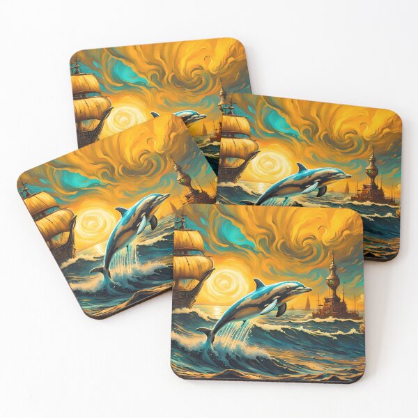 Item preview, Steampunk Leaping Dolphin, Ai Generated Art  designed and sold by ACC .