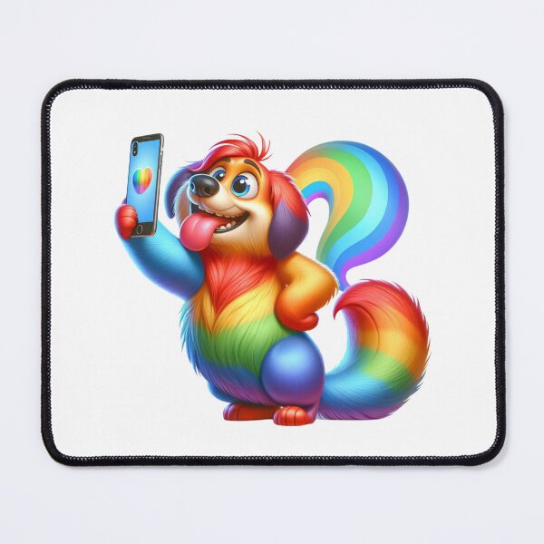 Item preview, Rainbow Selfie Pup designed and sold by Pattrenonly.