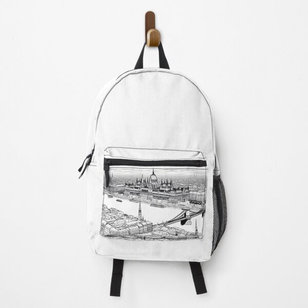 Item preview, Budapest Historical Sights Minimalist Perspective Drawing designed and sold by Gaborai.