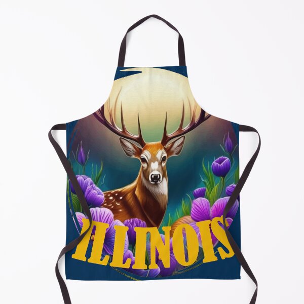 Item preview, White-tailed Illinois Deer With Violets designed and sold by taiche.