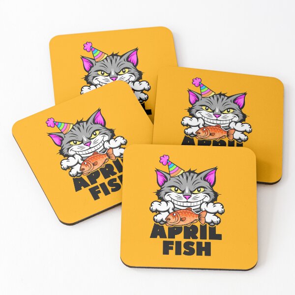Item preview, Cheshire Feline's Fishy Feast - Whimsical Party Cat Design designed and sold by FebricFusion.