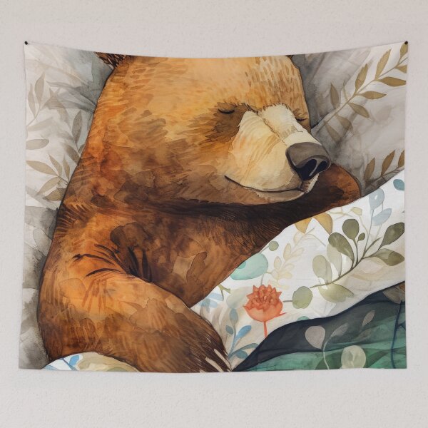 Item preview, Bear portrait watercolor art #bear designed and sold by JBJart.