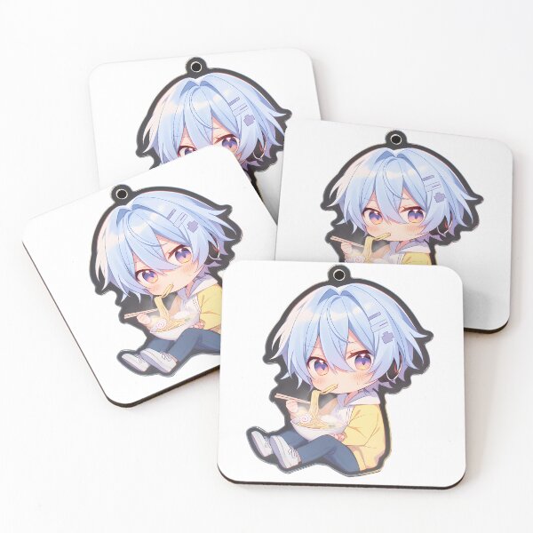Item preview, Cute Manga Girl Eating Noodles designed and sold by StickySparkle.