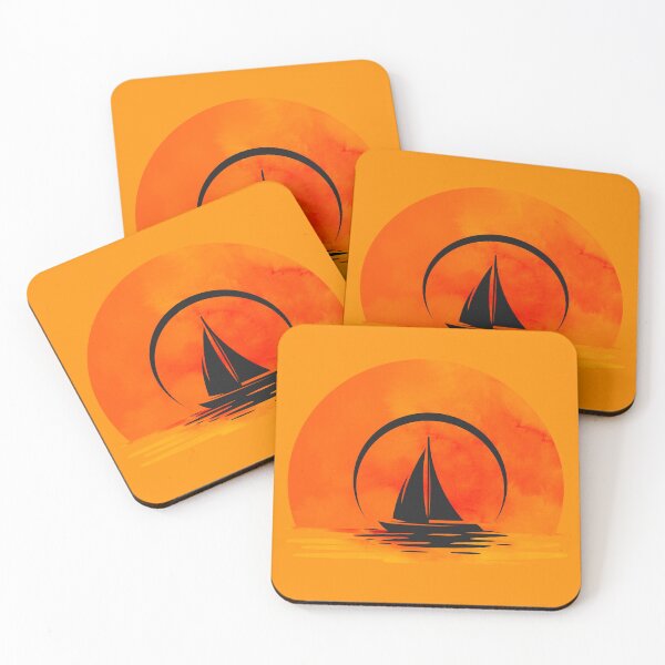 Item preview, Sailboat against the background of the setting sun designed and sold by WorldByAnasa.