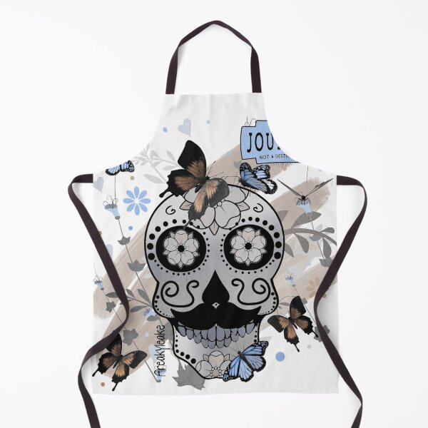 Item preview, FRIKI SKULL WITH BUTTERFLIES designed and sold by inarausch2023.