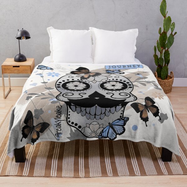 Item preview, FRIKI SKULL WITH BUTTERFLIES designed and sold by inarausch2023.