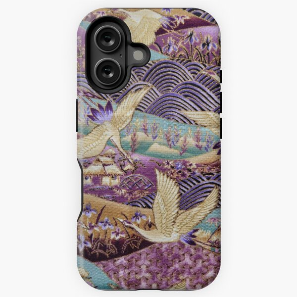 Aperçu de l'œuvre Motif brodé de style kimono japonais Crane créée et vendue par RaionKeiji.