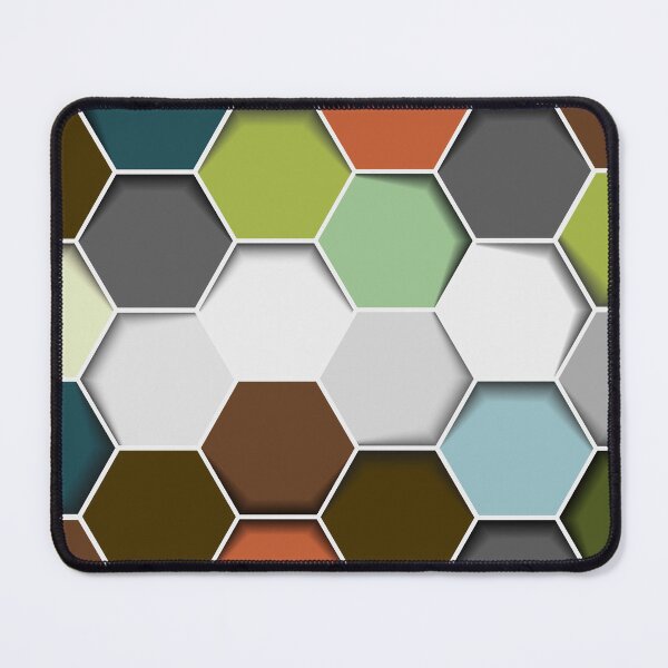 Item preview, Brown and Teal 70's Inspired Hexagon Pattern. designed and sold by cgroenewald.