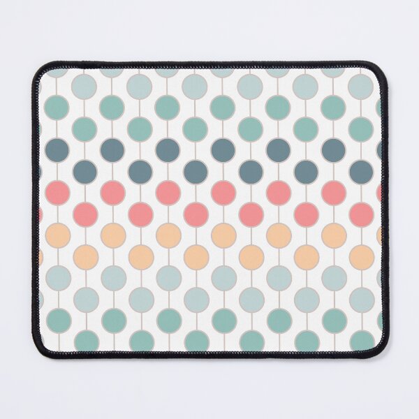 Item preview, Teal and Coral Polka Dots on white Background designed and sold by cgroenewald.