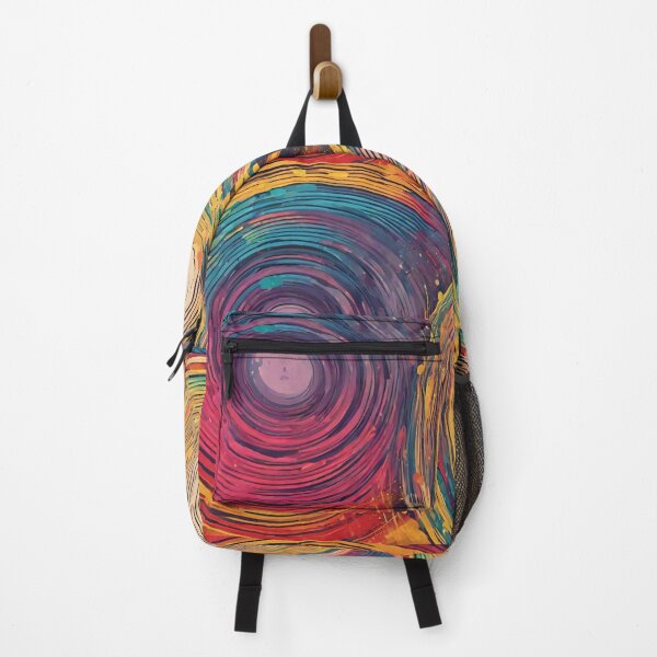 Item preview, Abstract art rainbow circles swirl colorful pattern music grunge background designed and sold by bvdesignart.