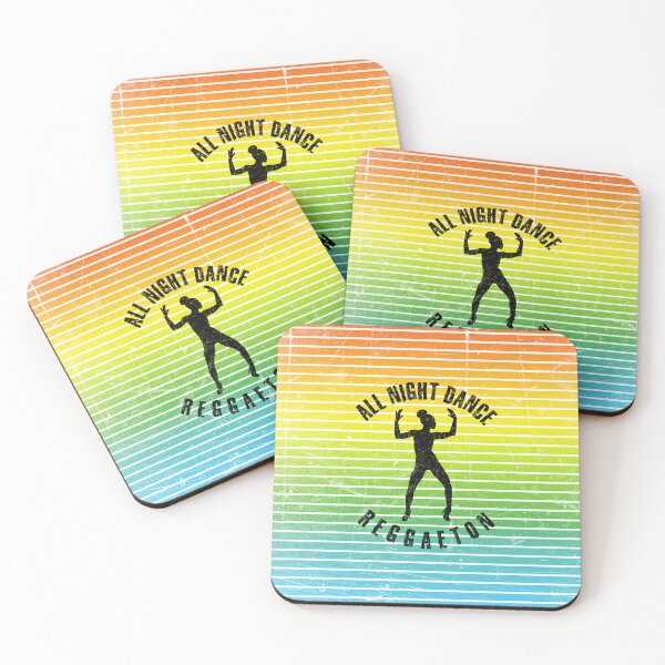 Item preview, Black silhouette of a woman dancing reggaeton against a background of colorful stripes designed and sold by HarridanCreates.