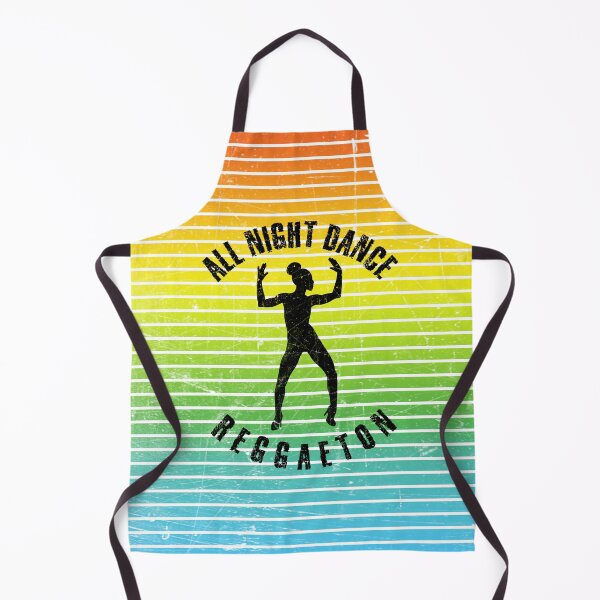 Item preview, Black silhouette of a woman dancing reggaeton against a background of colorful stripes designed and sold by HarridanCreates.