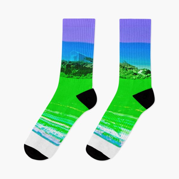 Item preview, Mountain Top, Green Lines, Blue and Pink Sky designed and sold by IdoFriedmanArt.