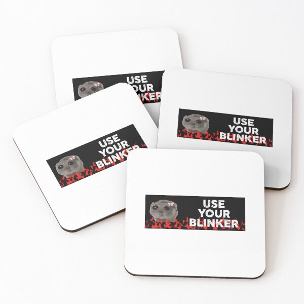 Item preview, Use Your Blinkers sad hamster bumper designed and sold by BUMPER-STICKERS.