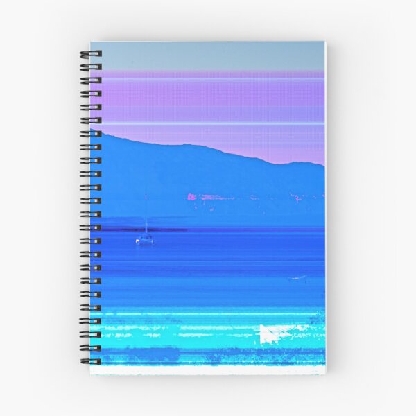 Item preview, Sail Boat, Blue Ombre Ocean, Pink Sky designed and sold by IdoFriedmanArt.
