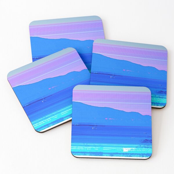 Item preview, Sail Boat, Blue Ombre Ocean, Pink Sky designed and sold by IdoFriedmanArt.