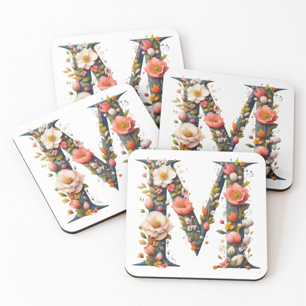 Item preview, Letter “M” containing flowers designed and sold by yeekazar.