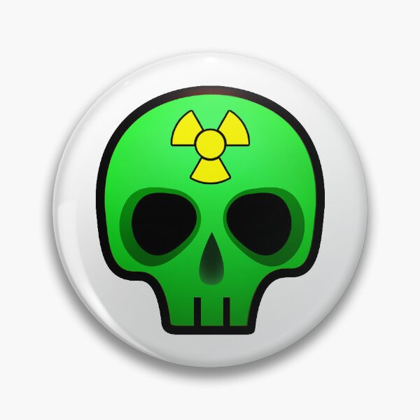 Item preview, Cráneo Verde Emoji Radiación Residuos Tóxicos designed and sold by UnicornCornHorn.