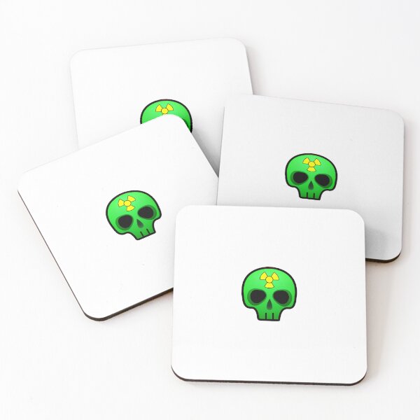 Item preview, Cráneo Verde Emoji Radiación Residuos Tóxicos designed and sold by UnicornCornHorn.