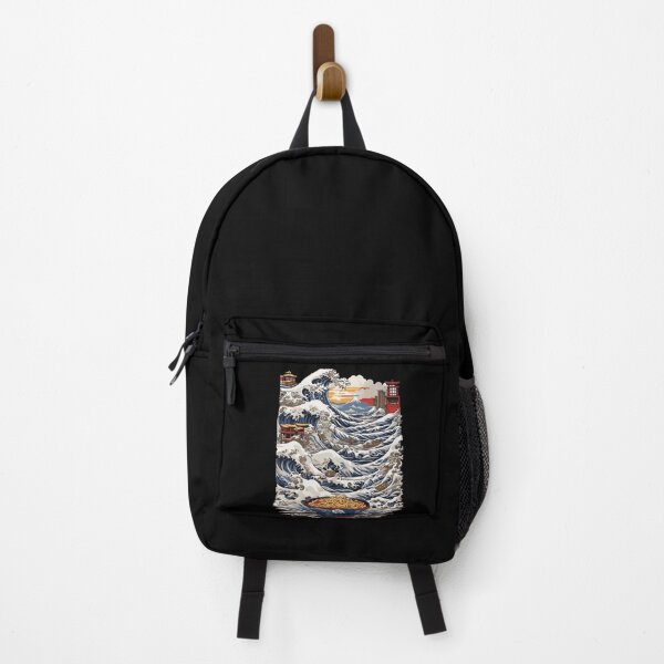Item preview, Ukiyo-E Wave Japanese Ramen Noodle Soup Design designed and sold by LuminOrb.