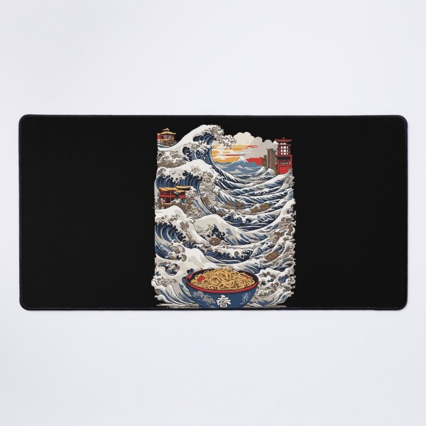 Item preview, Ukiyo-E Wave Japanese Ramen Noodle Soup Design designed and sold by LuminOrb.