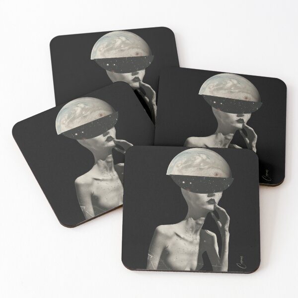 Item preview, Abstract Fine Art Collage - Modern Alien Gift 26 designed and sold by InkyGenies.