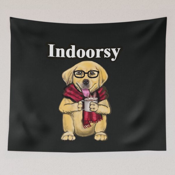 Item preview, Indoorsy relatable The top 10 best funny humour humor gift ideas for women and men. Cute funny puppy dog introvert humor humour designed and sold by Artonmytee.