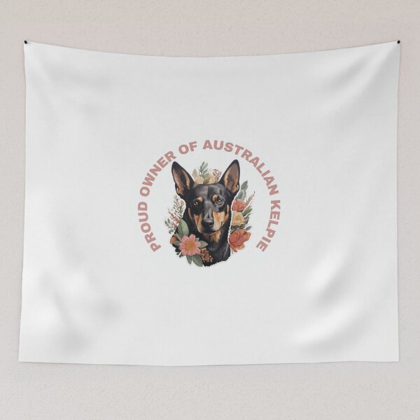 Item preview, Cute Flower Australian Kelpie Mom Dad Guardian Angel Best Friend Doggie Paw designed and sold by SMARTKIT  DESIGNAGENCY.