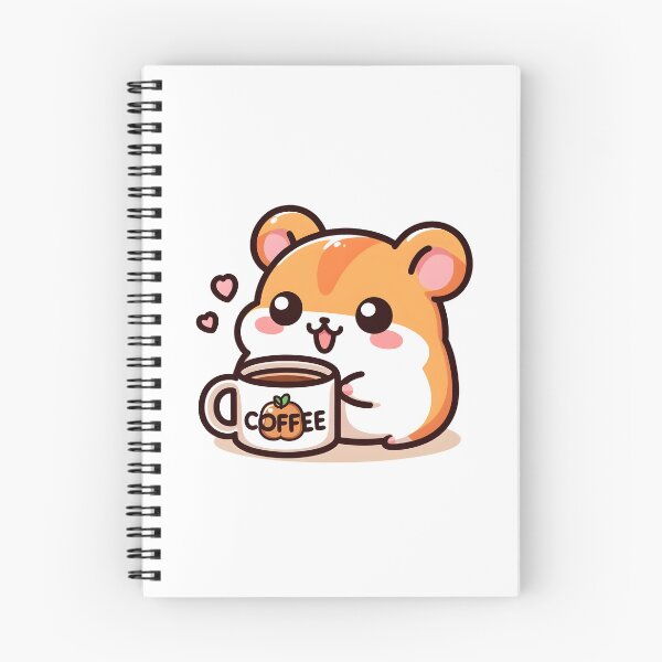Item preview, Kawaii Hamster With Coffee Mug designed and sold by CanvasCutie.
