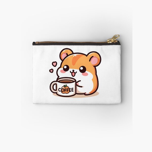 Item preview, Kawaii Hamster With Coffee Mug designed and sold by CanvasCutie.