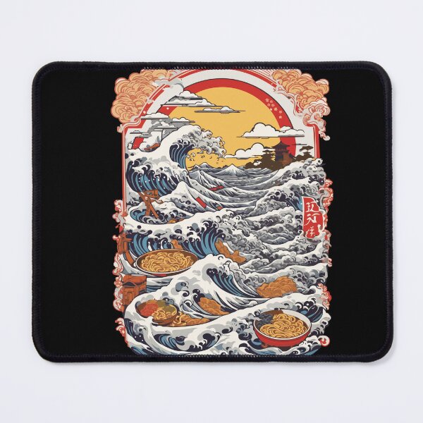 Item preview, Ukiyo-E Color Woodcut Japanese Ramen Noodles designed and sold by LuminOrb.
