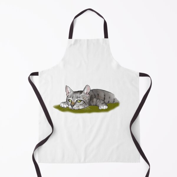 Item preview, Cute CAT Lying Down Green-Eyed KITTEN Illustration Animal Pet ART designed and sold by JoyfulWhimsy.