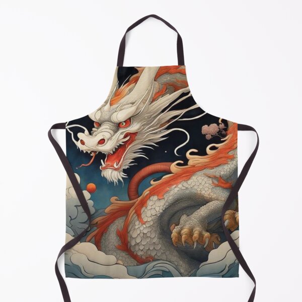 Item preview, Dragón chino blanco estilo Ukiyo-e designed and sold by JojiKebamura.