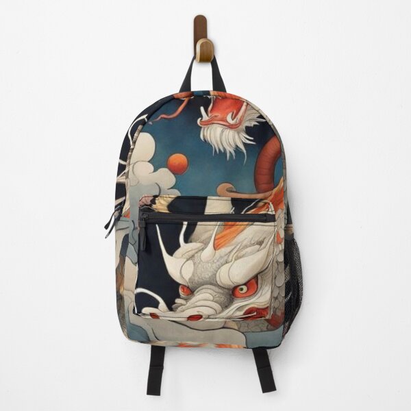 Item preview, White Chinese Dragon Ukiyo-e Style designed and sold by JojiKebamura.