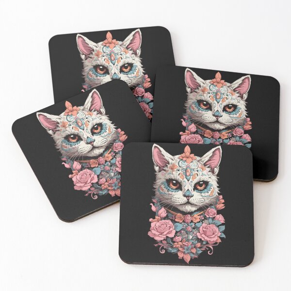 Item preview, Sugar Skull Dia De Los Muertos Cat Lady designed and sold by LuminOrb.