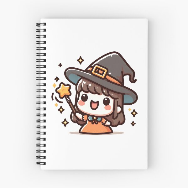 Item preview, Kawaii Smiling Witch With A Magical Wand designed and sold by CanvasCutie.