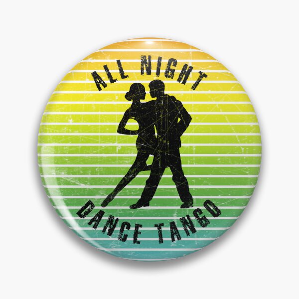Item preview, Black silhouette of a couple dancing tango against a background of colorful stripes designed and sold by HarridanCreates.