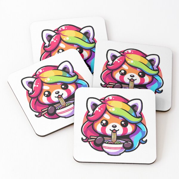Item preview, Red Panda Eating Ramen designed and sold by PeelZinc.