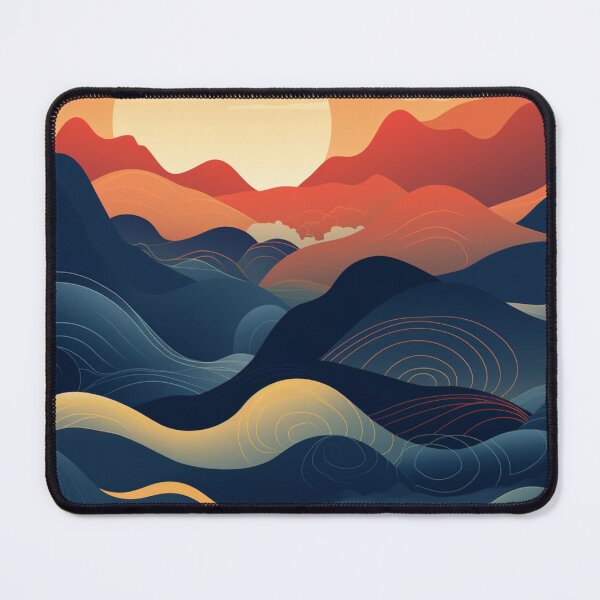 Item preview, Colorful Sunset Mountains designed and sold by NicolasGlowArt.
