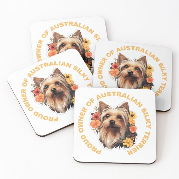 Item preview, Cute Flower Australian Silky Terrier Mom Dad Guardian Angel Best Friend Doggie Paw designed and sold by SMARTKIT  DESIGNAGENCY.