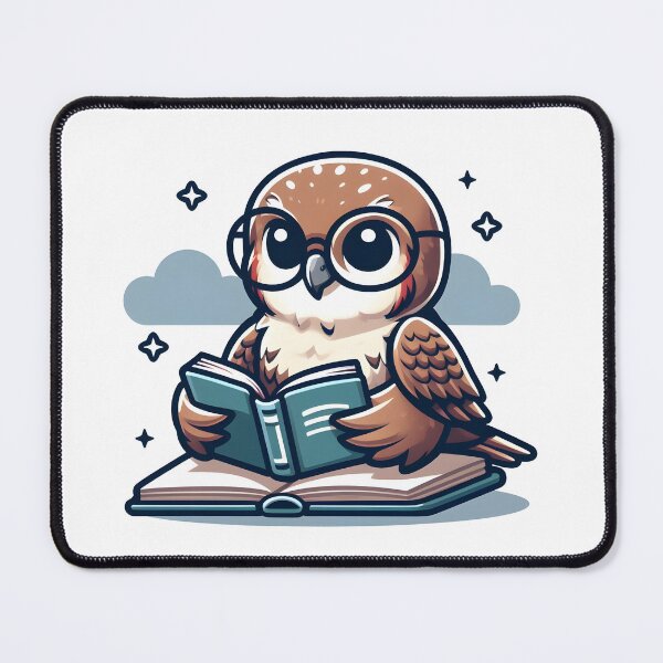 Item preview, Kawaii Falcon With Reading Glasses designed and sold by CanvasCutie.