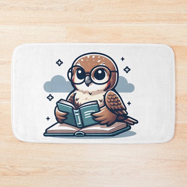 Item preview, Kawaii Falcon With Reading Glasses designed and sold by CanvasCutie.
