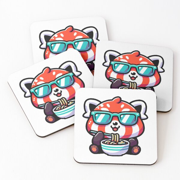 Item preview, Red Panda Eating Ramen designed and sold by PeelZinc.